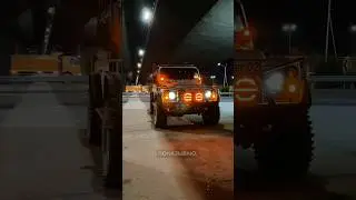 Evacuation of a loaded Gazelle from a garden after rain.