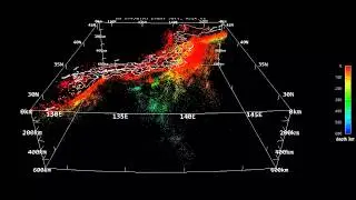 2010-2014の３Ｄ地震の震源地マップ(JAPAN)　Location of the epicenter of the earthquake     (20110311 東日本大震災)
