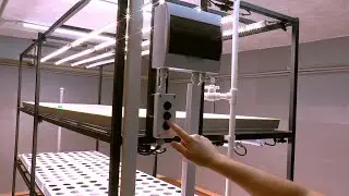 Большой профессиональный стеллаж для выращивания салатов, зелени и цветов