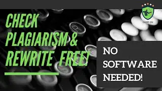 BEST PLAGIARISM CHECKER & REMOVER FOR FREE! NO SOFTWARE REQUIRED!