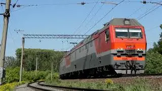 Электровоз 2ЭС6-1155 с грузовым составом