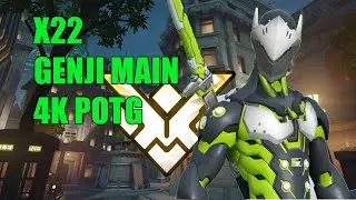 X22 GENJI MAIN GAMEPLAY 4K POTG - GRAND MASTER OVERWATCH SEASON 29