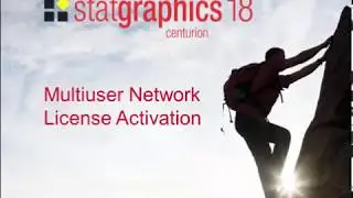 Statgraphics 18 Multiuser Network License setup