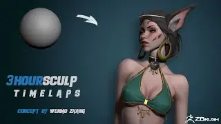 Female bust Speedsculpt Timelaps [3_HOURS]
