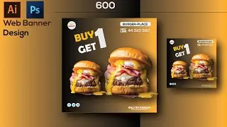 Banner Design Tutorial : web banner design in adobe illustrator (food Ad)