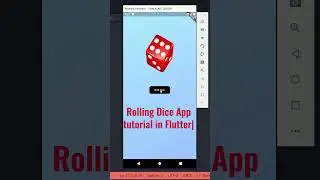 Rolling Dice App Tutorial In Flutter | Flutter Shorts | 
