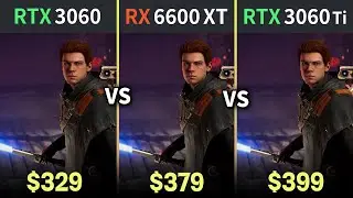 RTX 3060 vs RX 6600 XT vs RTX 3060 Ti | Real Benchmark | Test in 6 Games | 1080p