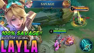 LAYLA BEST BURST DAMAGE HACK BUILD FOR 2025! 🔥 (100% SAVAGE!) - MLBB