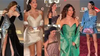 نجمات الفن على السجادة الحمراء ل #مهرجان_الجونة_السينمائي .. مين أجمل فستان ؟