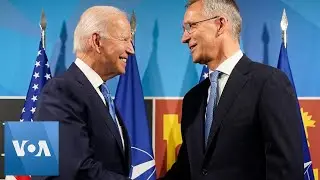 Biden Arrives at NATO Summit, Meets with Stoltenberg