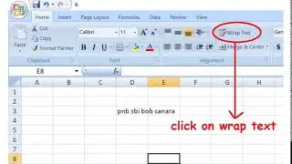 How to wrap text in MS Excel