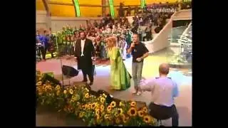 Luciano Pavarotti and Celia Cruz