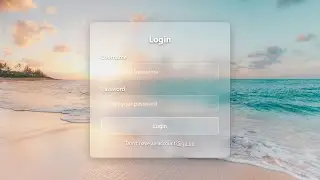 How to Create Transparent Login Form  using [HTML and CSS]...