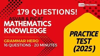 Grammar Hero's Mathematics Knowledge Practice Test for the ASVAB, PiCAT, AFOQT, & OAR 