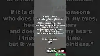 Karajan's quote on Directing