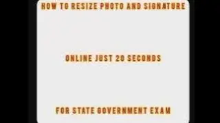 # how to resize photo and signature 