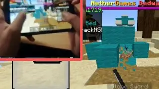MCPE NEW Controls Handcam! (Nethergames Bedwars handcam)
