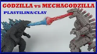GODZILLA VS MECHAGODZILLA WITH CLAY/PLASTILINA. Godzilla vs kong 2021