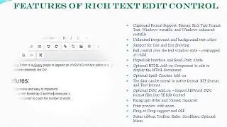 JavaScript Rich Text Edit Control - Sub Systems