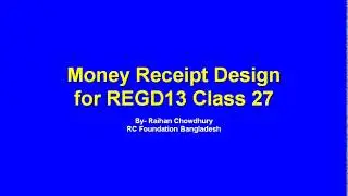 Cash Memo Design for REGD13 Class 27