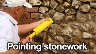 Pointing deep joints and stonework with cement or lime mortars