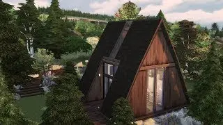 🍂 A-Frame Cabin 🍁 | Autumn Vibes | The Sims 4 speed build