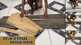 Olha o que eu fiz com Porta de Guarda Roupa e Ripas de Madeira | Diy Ideias para decorar