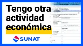Cómo modificar/eliminar la actividad económica de mi negocio - Sunat 2023 - Actualizar ficha RUC
