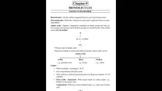 ||11 standard ||biology notes of  ||Biomolecules||