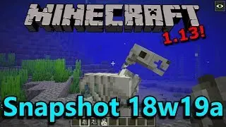 Minecraft 1.13 Snapshot 18w19a- Underwater Horses, Heart of the Sea, Sinking Undead!