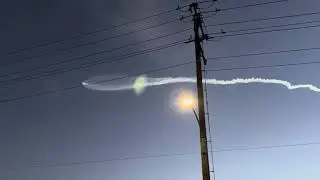 SpaceX Falcon 9 rocket launches 22Starlink satellites from Vandenberg SFB, California 03-18-2024
