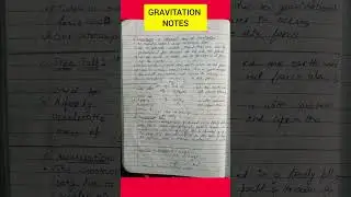 Gravitation Notes Class 9 th Science
