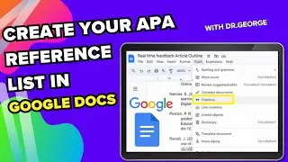 Create APA Reference List in Google Docs