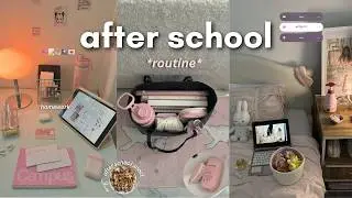 AFTER SCHOOL ROUTINE *realistic* 📓🎀 || homework, cozy and productive, relaxing..
