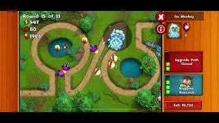 Bloon Monkey City Level 13 Edge Reached no lives lost and no boost