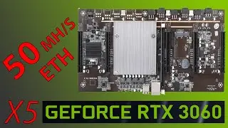 Материнка BTC X79-H61 для разблокировки 5 x RTX 3060 rev.1 до 50 Mh в майниге ETH