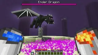 beating minecraft with lava and water, no tools..