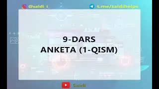 Web dasturlash 9-dars Anketa(1-qism)