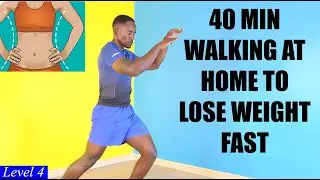 40-Minute WALKING AT HOME FOR LOSING WEIGHT FAST 🔥330 Calories🔥