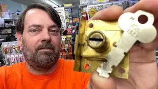 double sided flat steel style antique lever lock