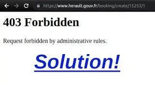 Comment contourner ce message d'erreur: 403 Forbidden 