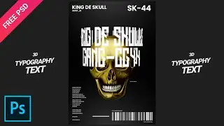 Typography Cylinder Skull - Tutorial Photoshop CC 2022