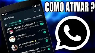 nova atualização do whatsapp com o modo escuro