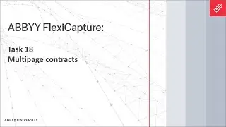 ABBYY FlexiCapture Tutorial: Multipage Contracts