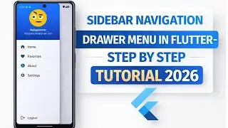 How to create sidebar navigation drawer menu in flutter? 2026 Drawer Tutorial step by step