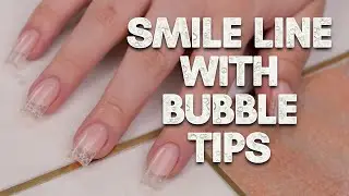Smile Line Nails with Bubbles | Easy Acrylic Design