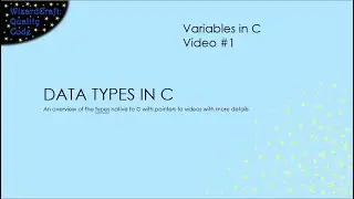 Data Types in C: Integer Types, Real Types, and Characters (C Variables - 1)