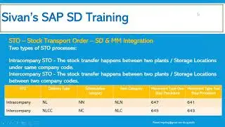 STO Stock Transport Order in ECC & S4HANA | Sivan's SAP SD Training