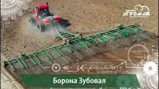 Борона Зубовая серии БЗ в работе