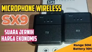 MICROPHONE WIRELESS SX9 SUARA JERNIH HARGA EKONOMIS #review